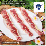 Beef rib SHORTRIB daging iga sapi frozen Australia GREENHAM crossed cuts for galbi bulgogi 3/8" 1cm (price/kg 11-12pcs)